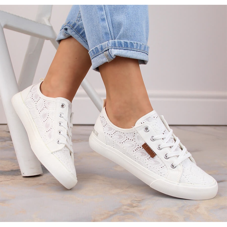 Adidași Big Star din dantelă albă W274925