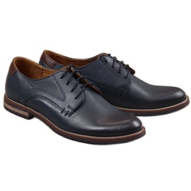 Pantofi de piele pentru bărbați, bleumarin Gregor 1836 albastru marin Pantofi de piele pentru bărbați, bleumarin Gregor 1836 albastru marin
