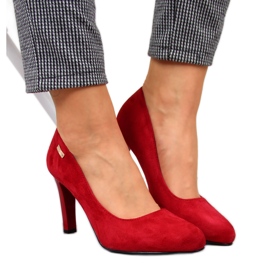 Pompe pe un stâlp roșu de piele de căprioară Sergio Leone roşu