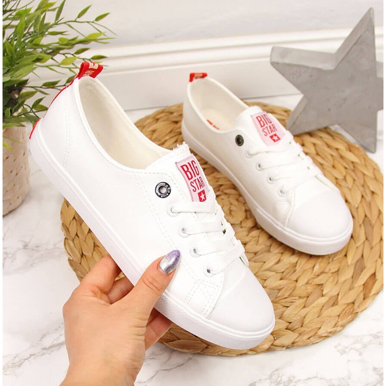 Piele ecologică joasă albă Big Star GG274005