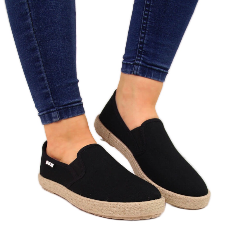 Espadrile negre slip on dama Big Star DD274017 negru