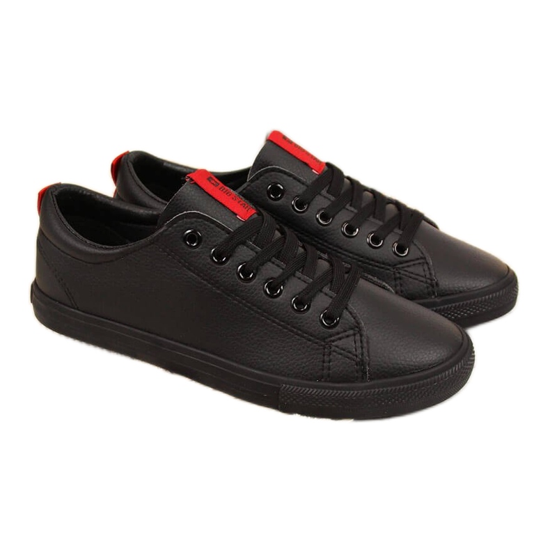 Low-top piele ecologică neagră Big Star DD274687 negru