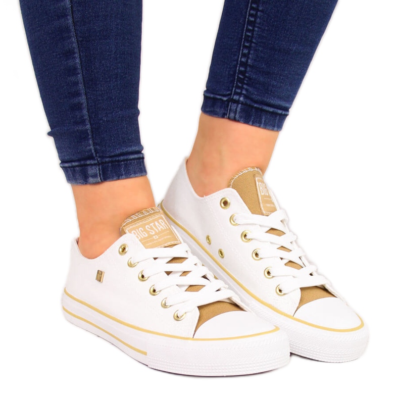 Pantofi sport albi, din material textil, Big Star HH274458