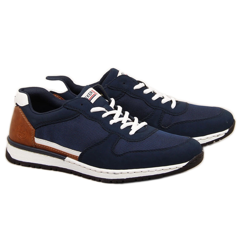 Pantofi sport casual pentru bărbați bleumarin Rieker B5129 albastru marin