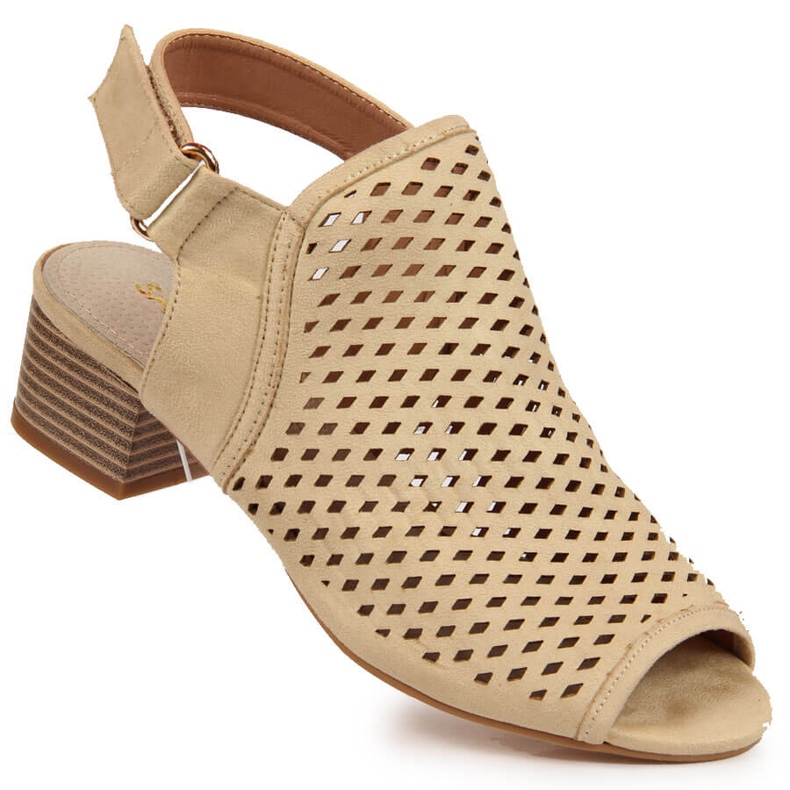 Sandale damă bej ajurate Sabatina