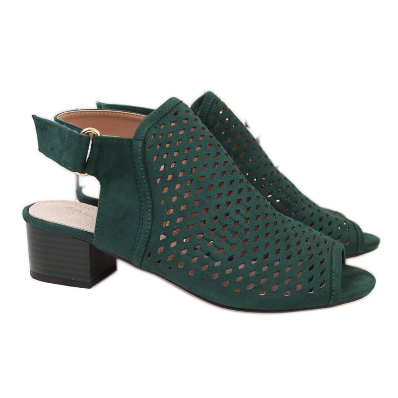 Sandale dama verde ajurata Sabatina verde