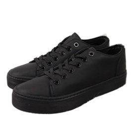Adidasi de dama joasa pe platforma neagra Big Star II274098 negru Adidasi de dama joasa pe platforma neagra Big Star II274098 negru