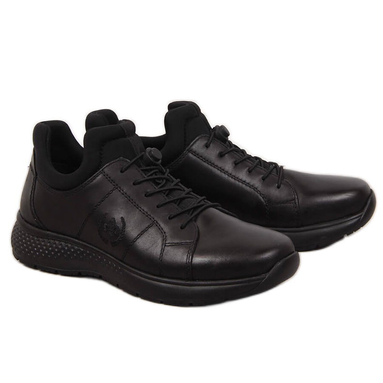 Pantofi casual barbati din piele neagra Rieker B7694-00 negru