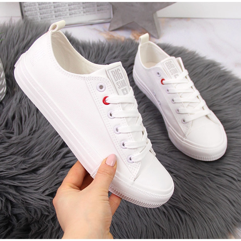 Pantofi sport albi din piele ecologică Big Star JJ274007