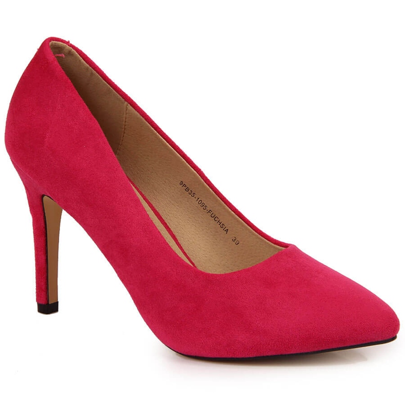 Papuci cu toc stiletto piele intoarsa fucsia eVento roz Papuci cu toc stiletto piele intoarsa fucsia eVento roz