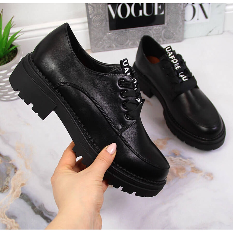 Cizme de dama cu platforma Laura La.Fi neagra negru