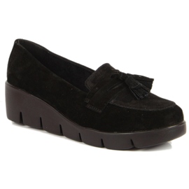 Mocasini de dama din piele Filippo neagra negru