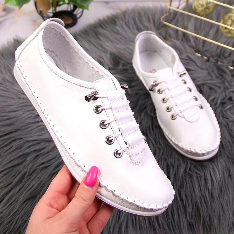 Pantofi slip-on din piele albă Artiker