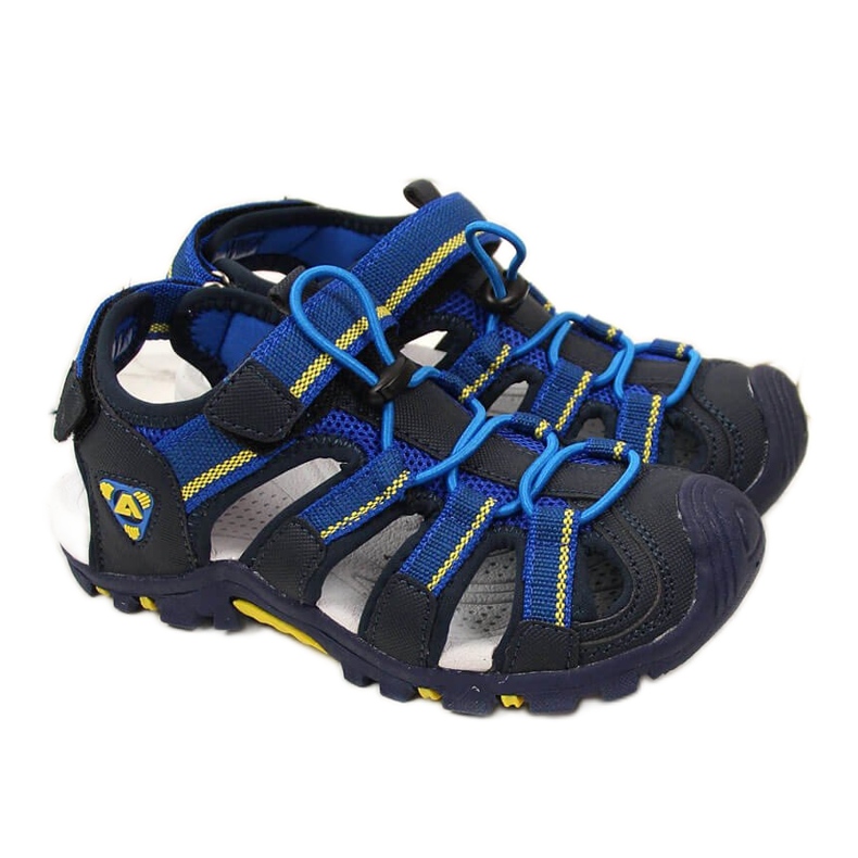 Sandale pentru baieti cu inchidere velcro American Club bleumarin albastru marin albastru Sandale pentru baieti cu inchidere velcro American Club bleumarin albastru marin albastru