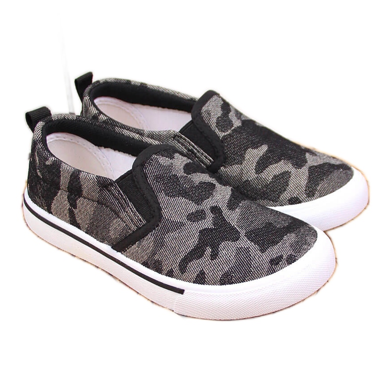 Pantofi slip on papuci pentru gradinita, camo negru Atletico Pantofi slip on papuci pentru gradinita, camo negru Atletico