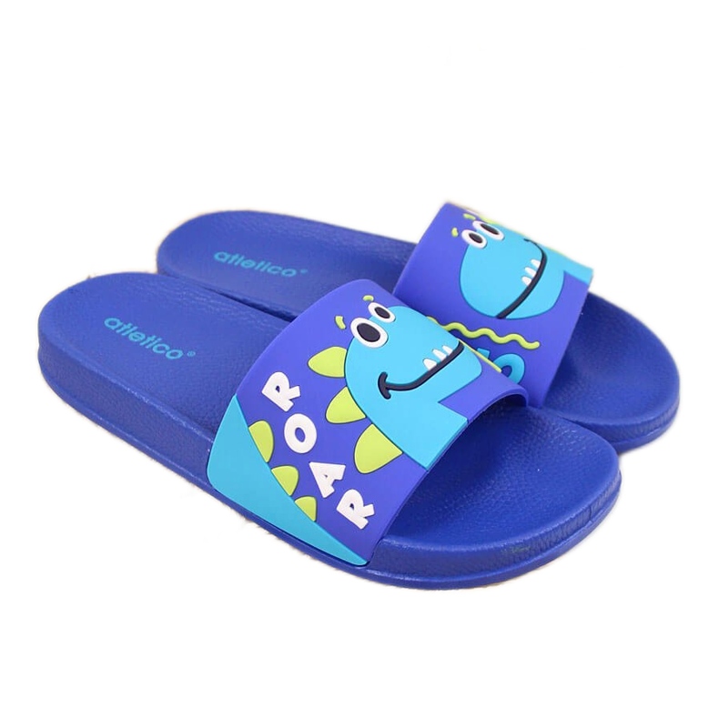 Papuci de piscina baieti albastri Atletico albastru Papuci de piscina baieti albastri Atletico albastru