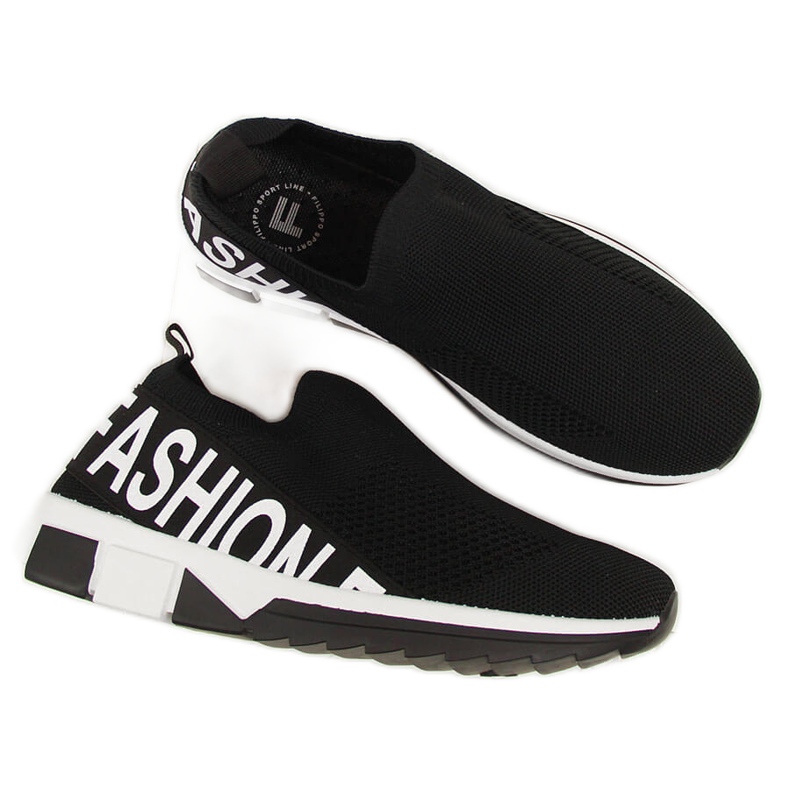 Șosetele sport de damă se strecoară pe pantofi negri Filippo negru Șosetele sport de damă se strecoară pe pantofi negri Filippo negru