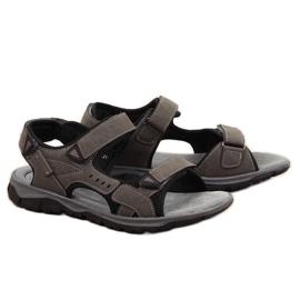 Sandale sport barbati American Club gri cu velcro Sandale sport barbati American Club gri cu velcro