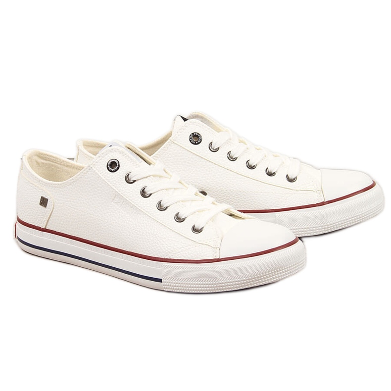 Adidași pentru bărbați, albi, din piele ecologică, Big Star II174001