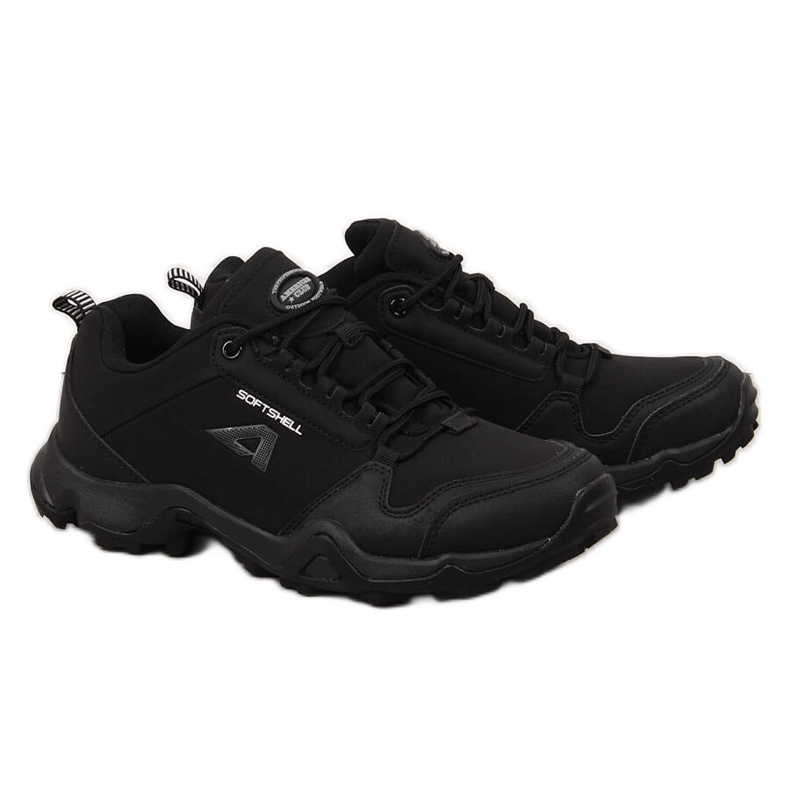 Pantofi de trekking impermeabili Black American Club negru