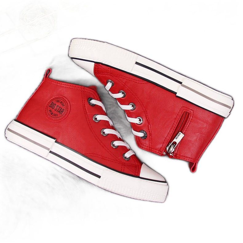 Tenisi copii piele ecologica rosu Big Star II374005 roșu