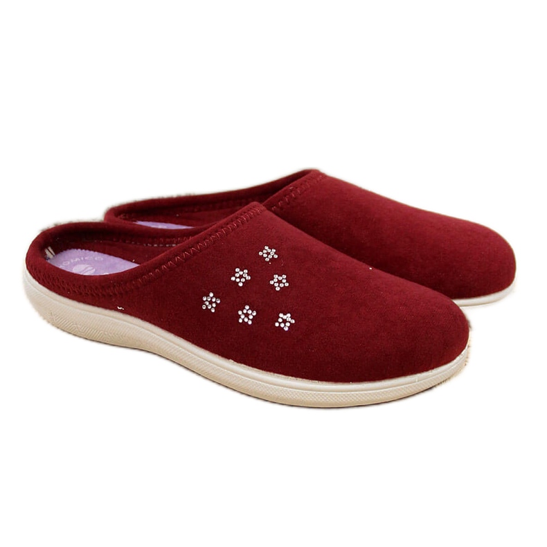 Papuci de casă maroon Inblu pentru femei roșu multicolor Papuci de casă maroon Inblu pentru femei roșu multicolor