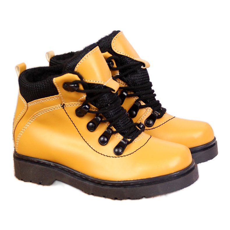 Cizme pentru băieți, caldă cămilă Kornecki 6737 galben