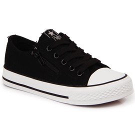 Adidași pentru copii Black NEWS cu fermoar negru Adidași pentru copii Black NEWS cu fermoar negru