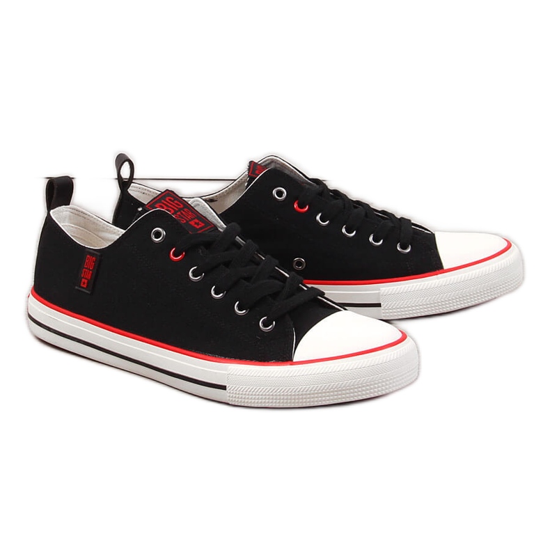 Tenisi bărbați, negri, din material textil, Big Star JJ174061 negru