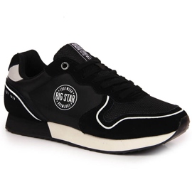 Pantofi sport pentru bărbați din piele neagră Big Star JJ174140 negru Pantofi sport pentru bărbați din piele neagră Big Star JJ174140 negru