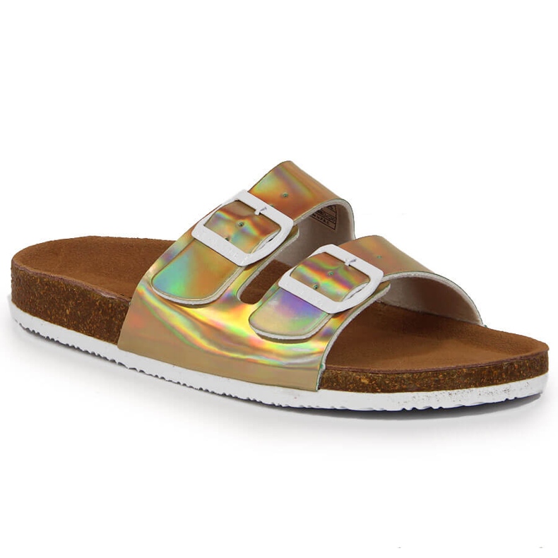 Papuci de dama aurii cu catarame Big Star HH274896 de aur