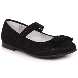 Balerini negri din brocart pentru fete Kornecki 6802 negru Balerini negri din brocart pentru fete Kornecki 6802 negru