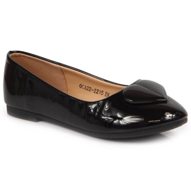 Balerini fete cu inimă neagră Vinceza negru Balerini fete cu inimă neagră Vinceza negru