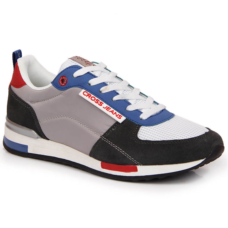 Pantofi sport pentru bărbați din piele Cross Jeans JJ1R4010C gri