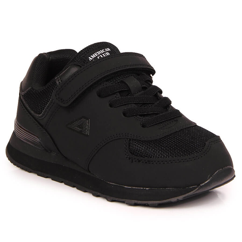 Pantofi sport pentru copii Black American Club cu velcro negru Pantofi sport pentru copii Black American Club cu velcro negru