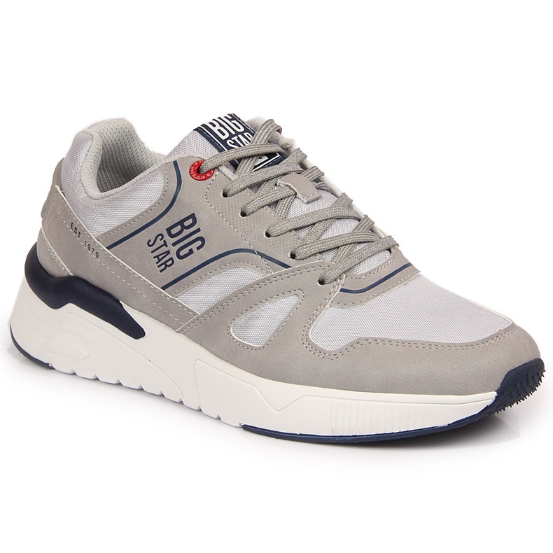 Gri Pantofi sport casual pentru bărbați Big Star JJ174276