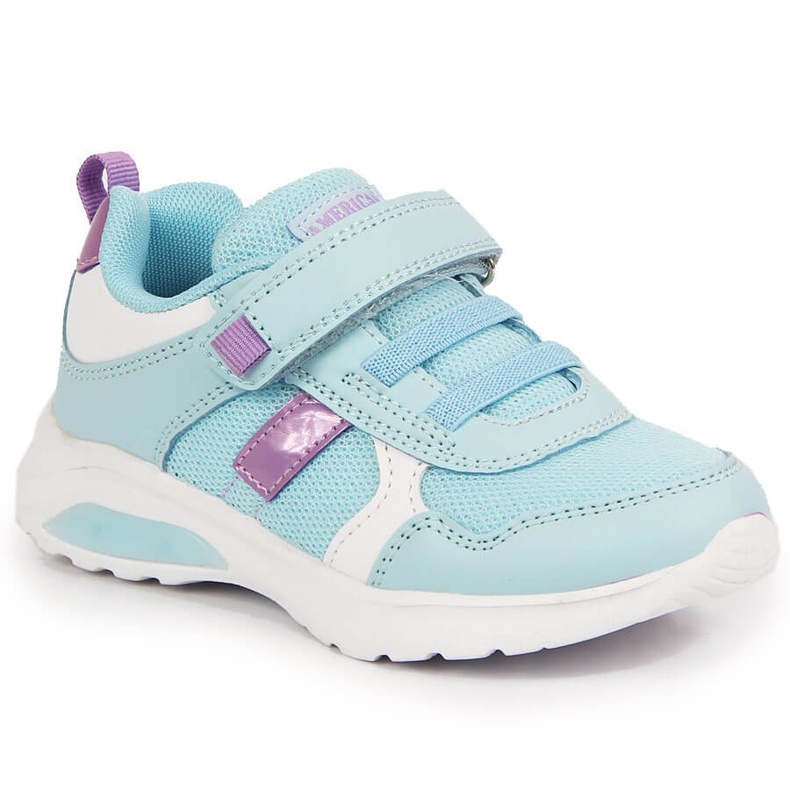 Pantofi sport pentru fete cu Velcro albastru American Club Pantofi sport pentru fete cu Velcro albastru American Club