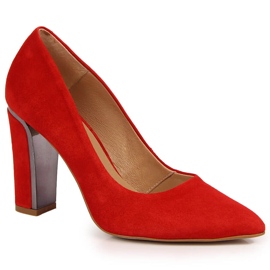 Pompe din piele din velur pe un stâlp Juma roșu roşu