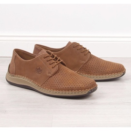 Pantofi maro din piele ajurata pentru barbati Rieker 05226-24 Pantofi maro din piele ajurata pentru barbati Rieker 05226-24