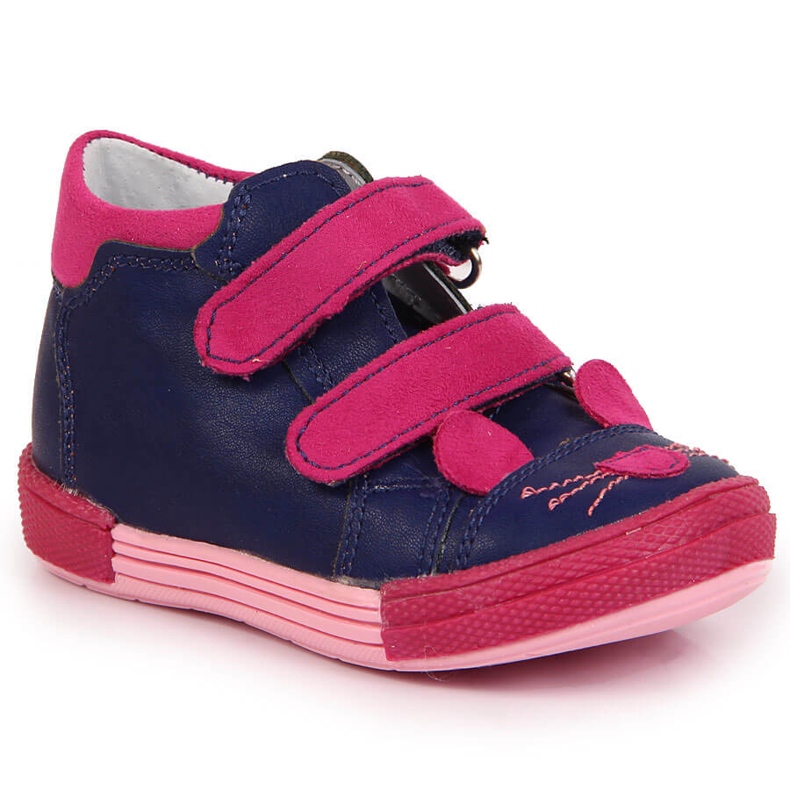 Pantofi pentru fete cu velcro bleumarin Kornecki 6776 albastru marin