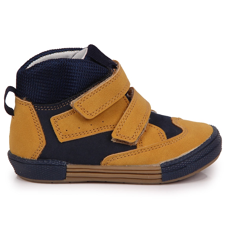 Pantofi baieti cu velcro camel Kornecki 6785 maro negru