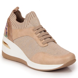 Brogues de damă cu toc pană Artiker roz pudrat Brogues de damă cu toc pană Artiker roz pudrat