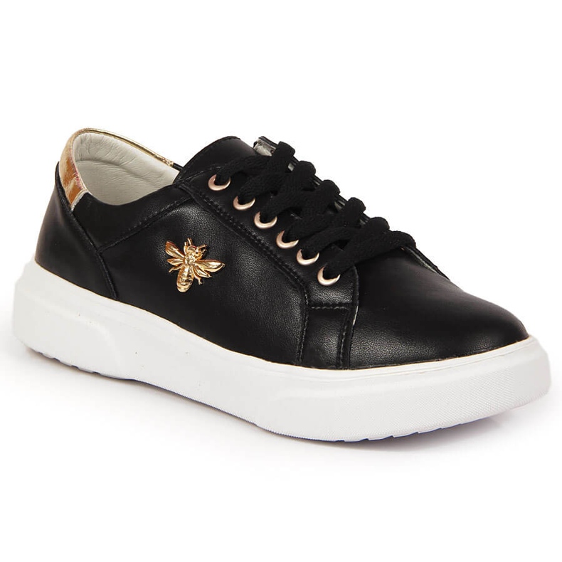 Pantofi de dama din piele cu platforma Vinceza neagra negru