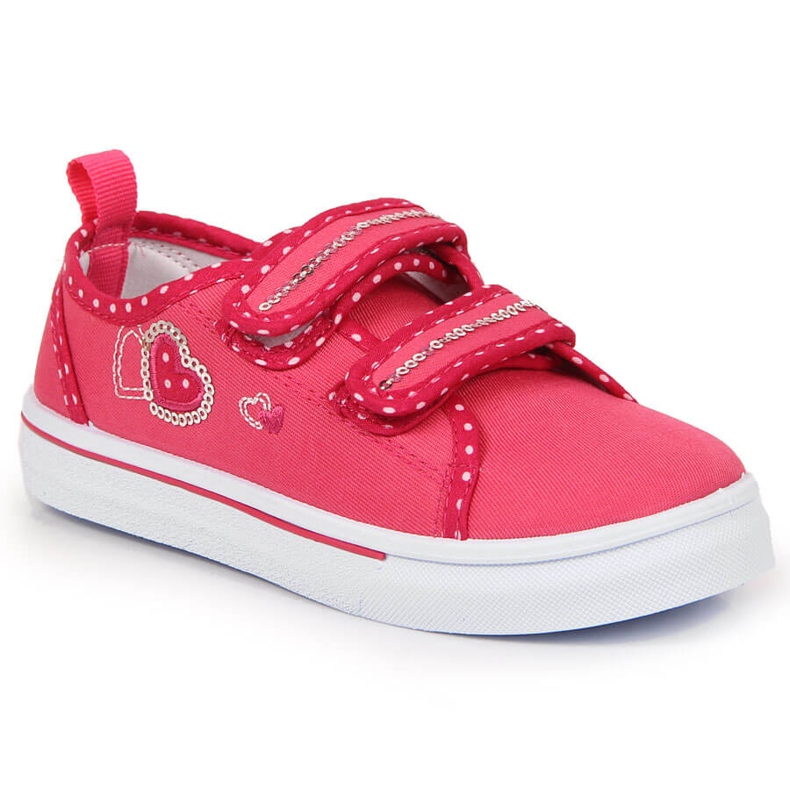 Tenisi roz pentru fete Atletico cu velcro Tenisi roz pentru fete Atletico cu velcro
