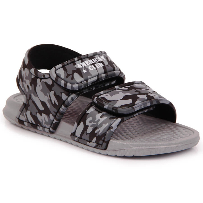 Sandale de spumă gri pentru băieți cu velcro American Club