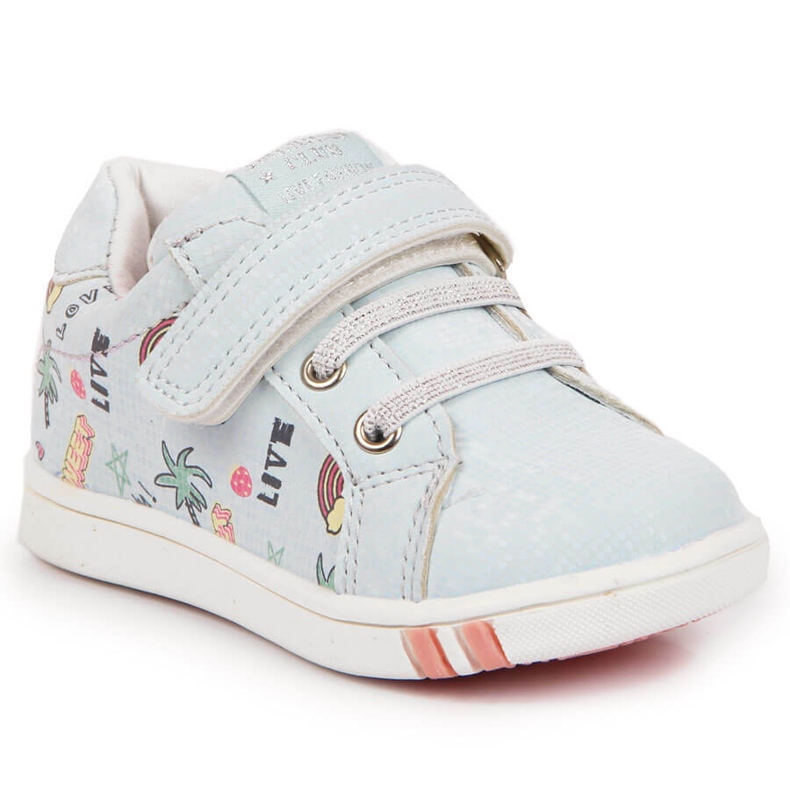 Pantofi sport pentru fete cu Velcro albastru American Club