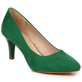 Pompe pe un stiletto Sergio Leone verde de piele intoarsa