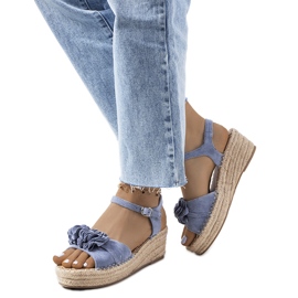 Espadrile albastre pe platforma Straden albastru