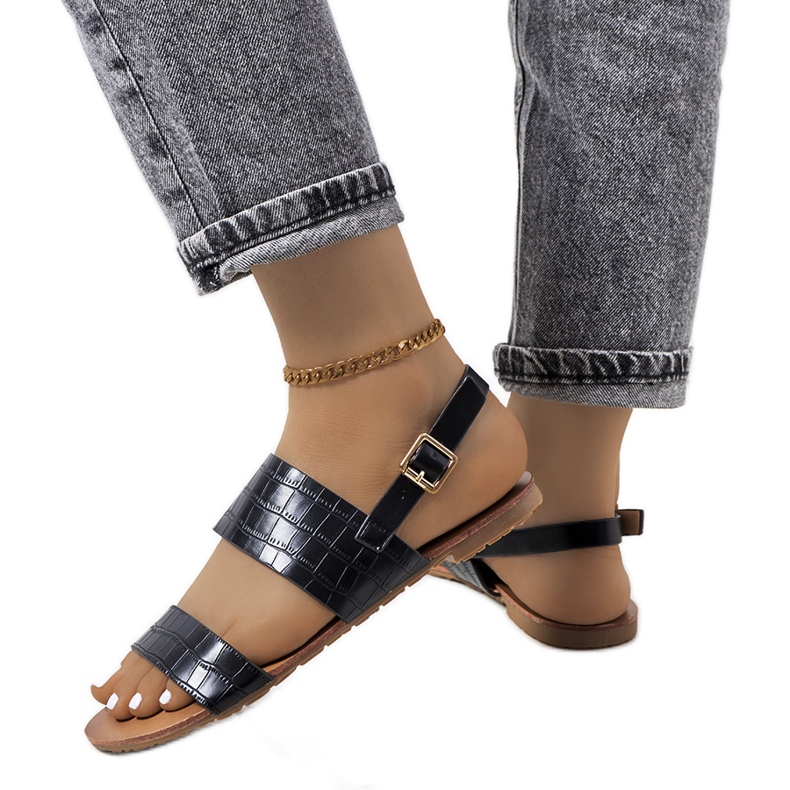 Sandale negre de dama Chinn negru