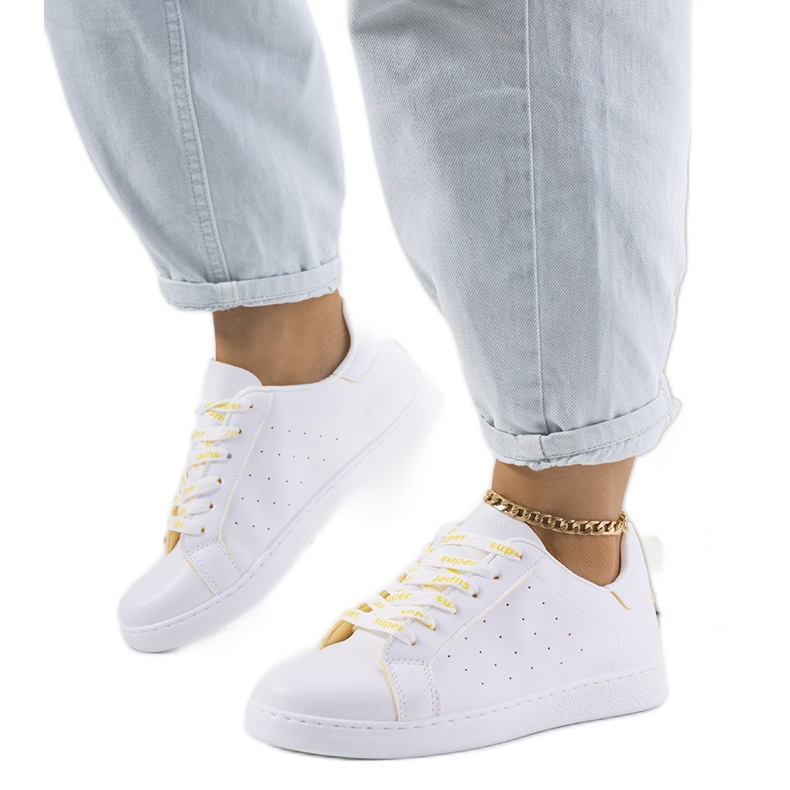 Pantofi sport Koho albi și galbeni